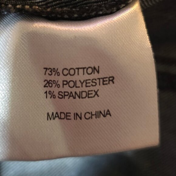 NEW BOWIE (LG) Black Denim Embroidered Metal Button Up Stretch Bomber Jacket - Picture 8 of 10